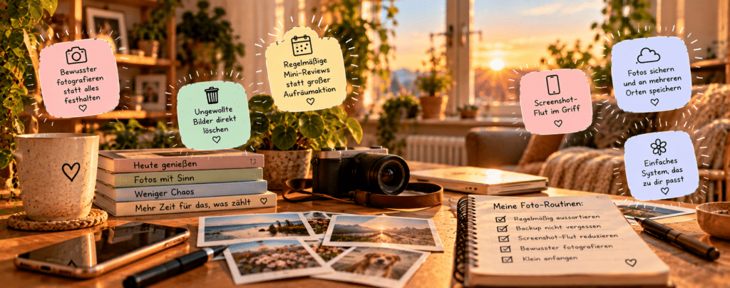 Fotochaos bei ADHS mit bewussten Foto-Routinen dauerhaft vermeiden